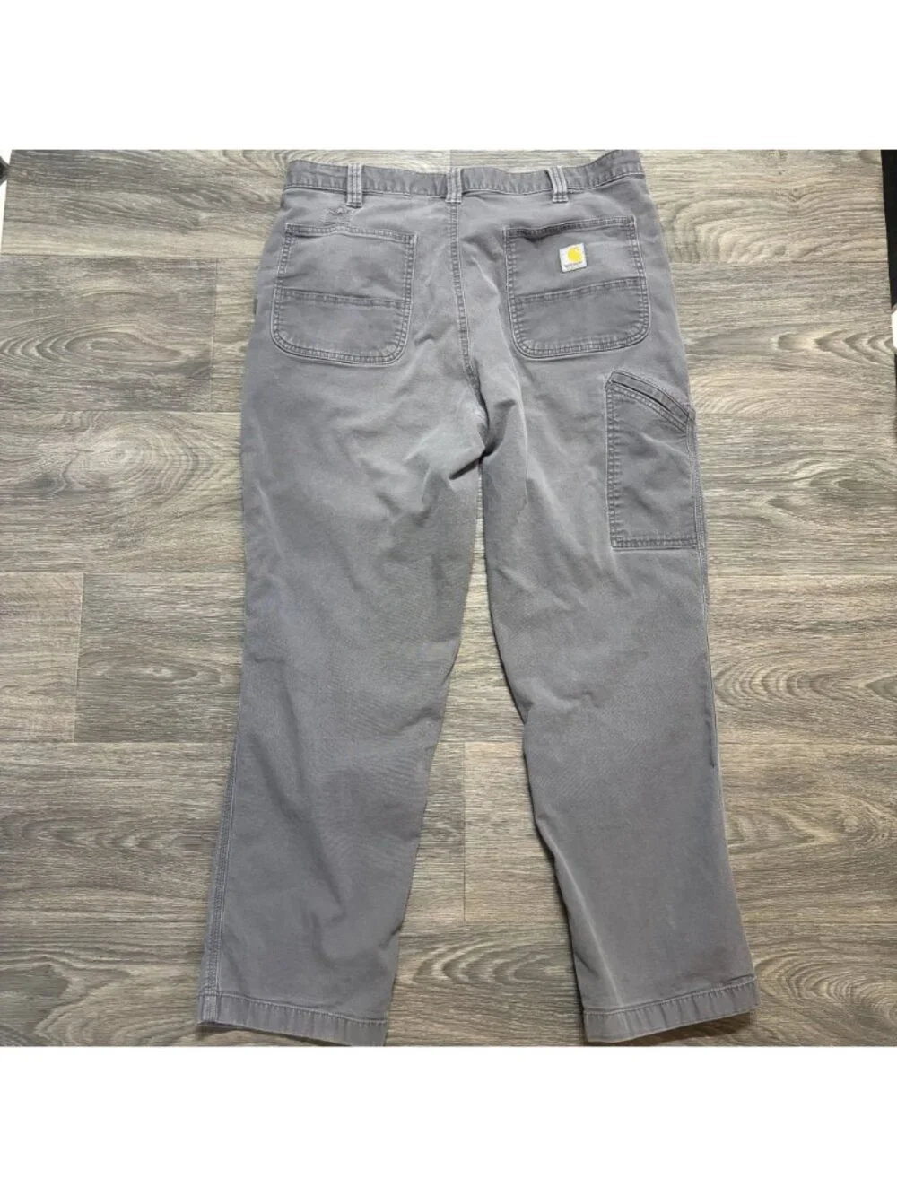 Carhartt Relaxed Straight Rigby Dungaree Pants 38x30 Durable Canvas 102291 Gray